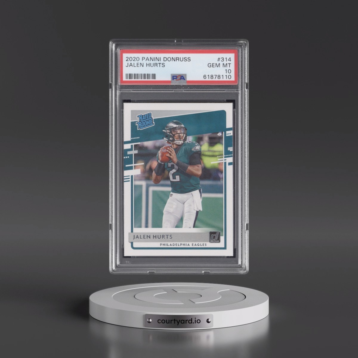 2020 Panini Donruss #314 Jalen Hurts (PSA 10 GEM MINT)