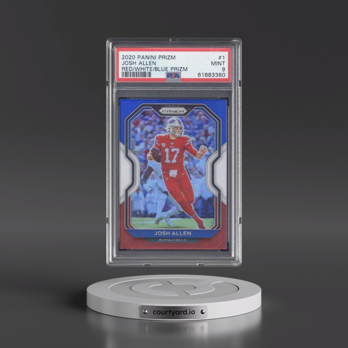2020 Panini Prizm Josh Allen - Red/White/Blue Prizm #1 PSA 9