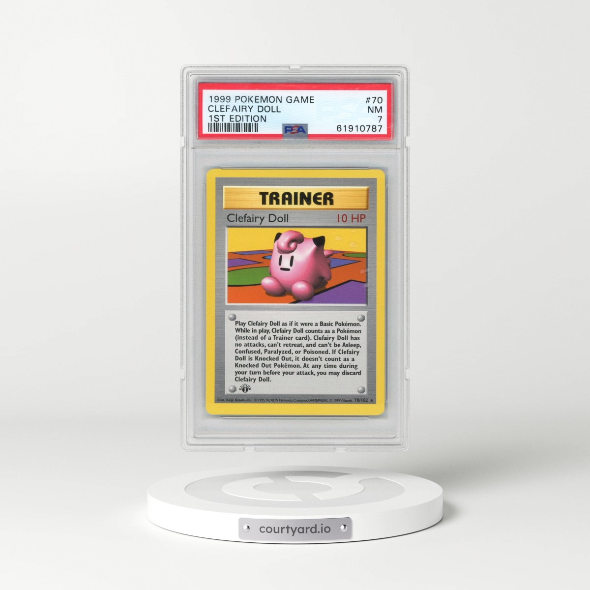 1999 Pokémon Game #70 Clefairy Doll - 1st Edition (PSA 7 NM)