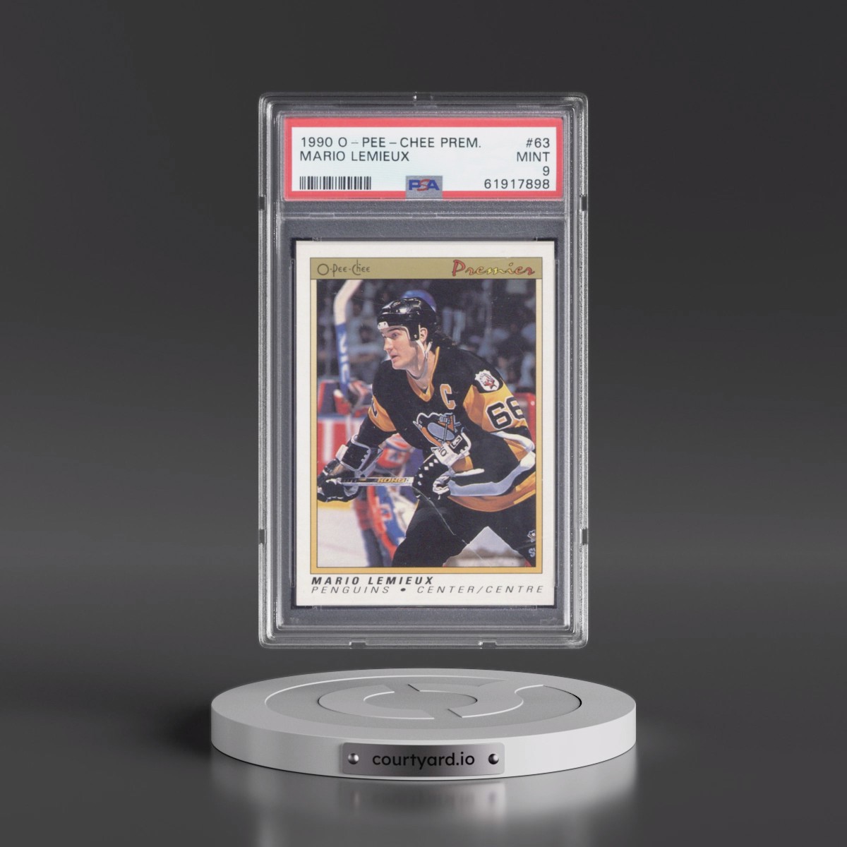 1990 O-Pee-Chee Premier #63 Mario Lemieux (PSA 9 MINT)