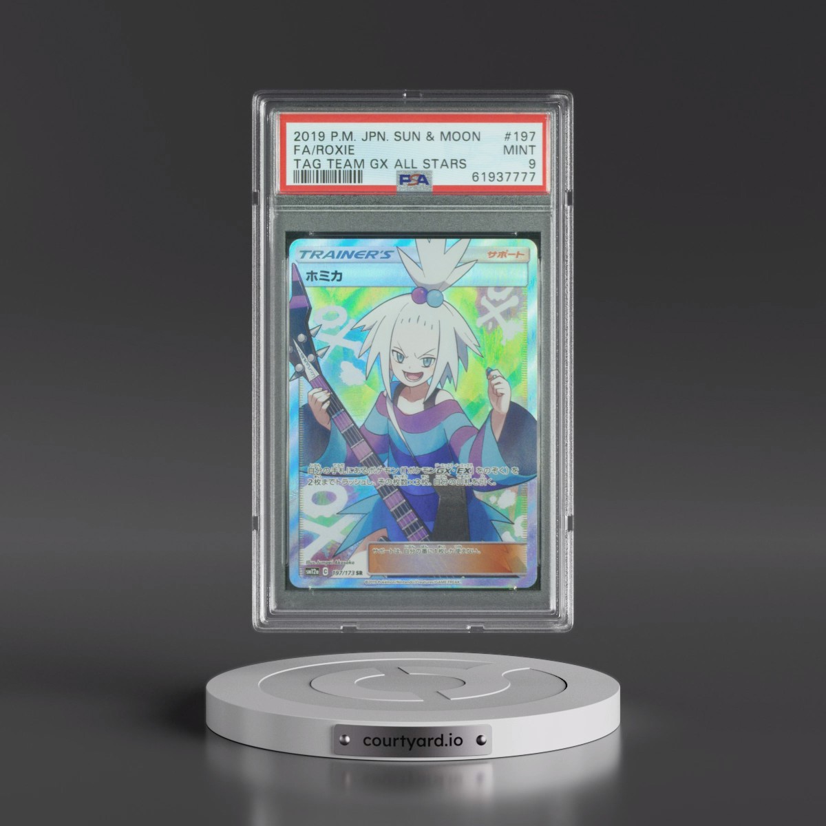 2019 Pokémon Sun & Moon Tag Team GX All Stars #197 Roxie - Full Art (PSA 9 MINT)