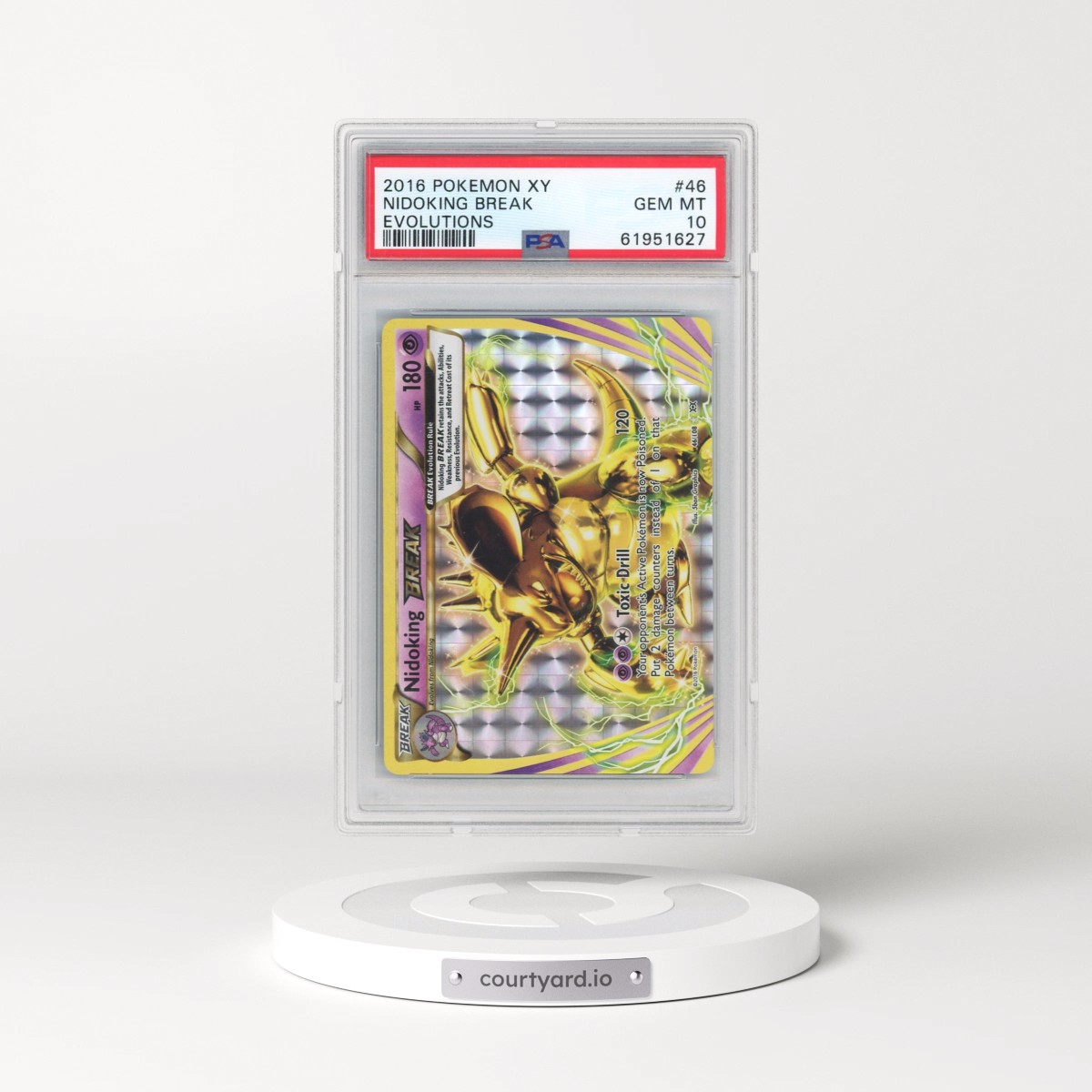 2016 Pokémon XY Evolutions #46 Nidoking Break (PSA 10 GEM MINT)