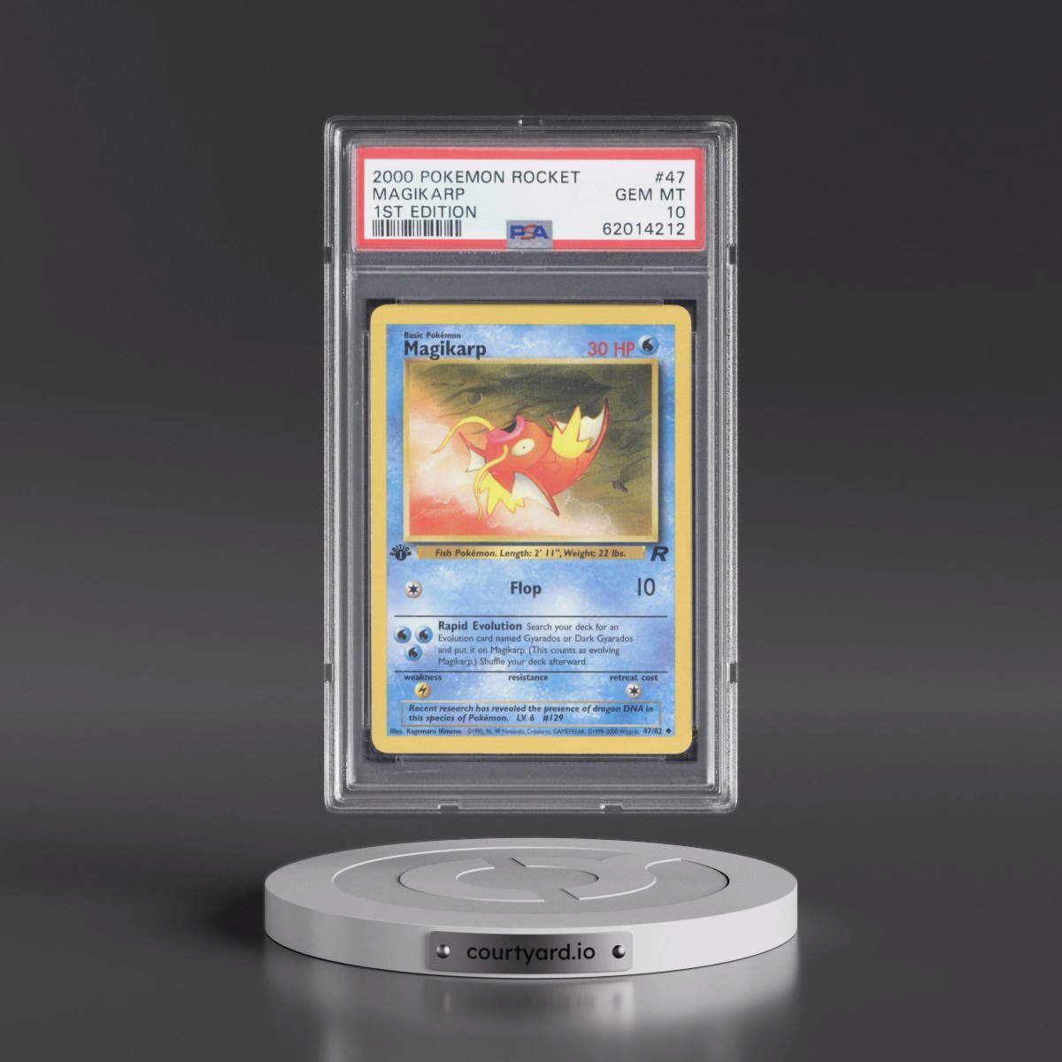 2000 Pokémon Rocket #47 Magikarp - 1st Edition (PSA 10 GEM MINT)