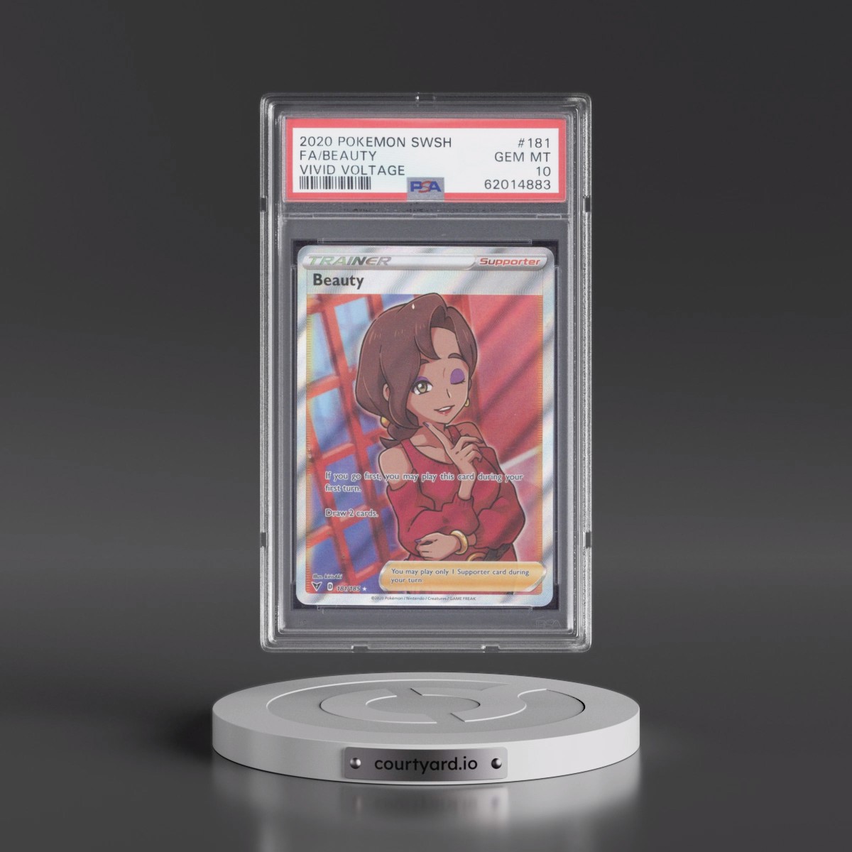 2020 Pokémon Sword & Shield Vivid Voltage #181 Beauty - Full Art (PSA 10 GEM MINT)