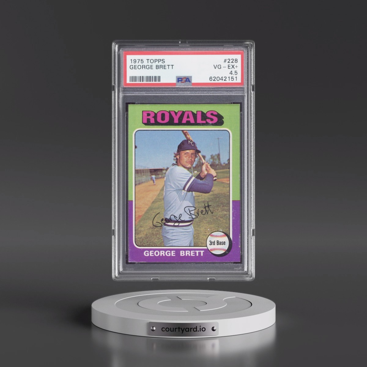 1975 Topps #228 George Brett (PSA 4.5 VG-EX+)