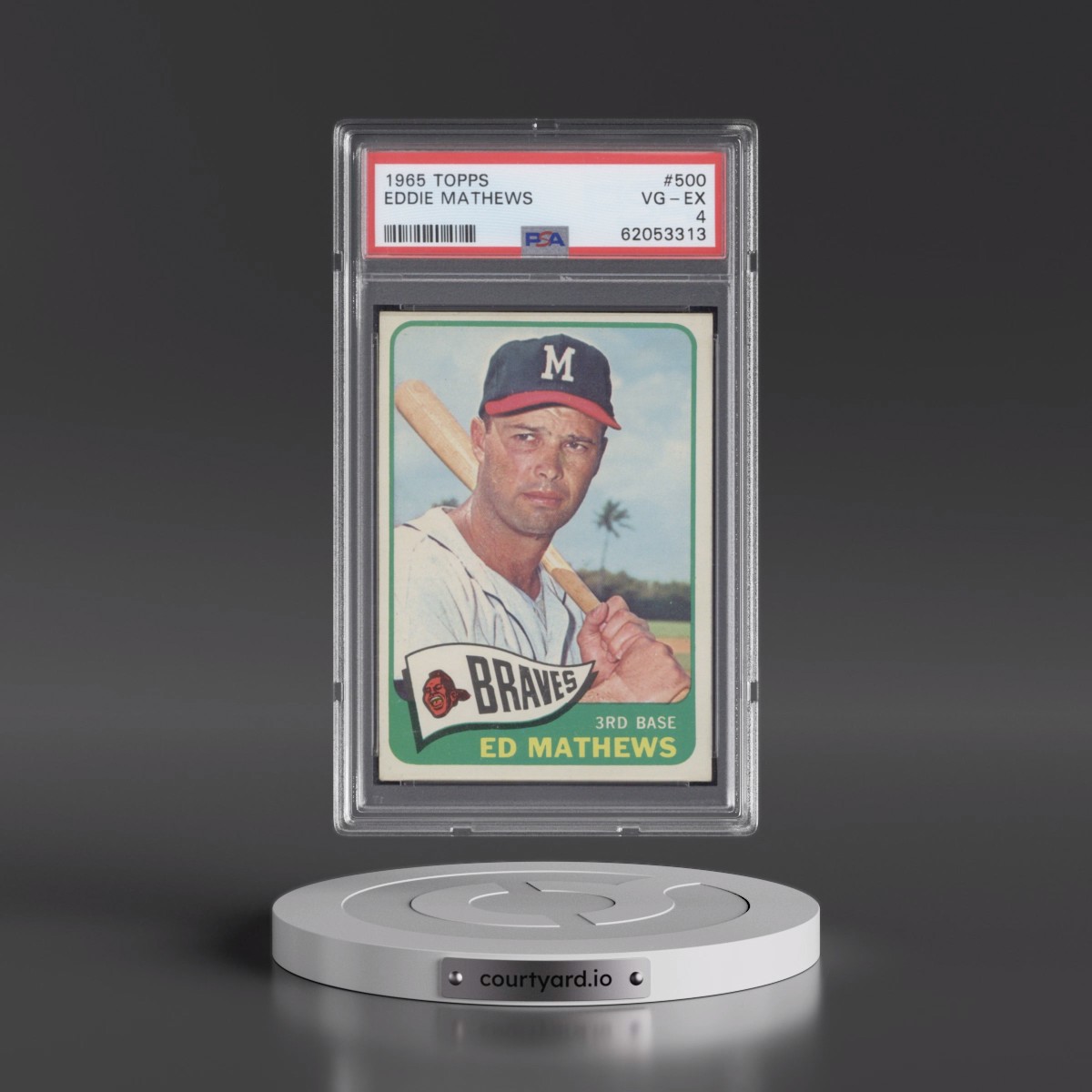 1965 Topps #500 Eddie Mathews (PSA 4 VG-EX)