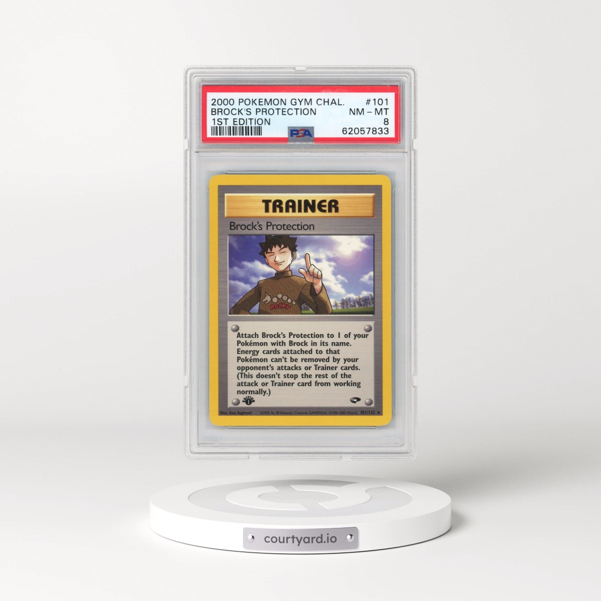 2000 Pokémon Gym Challenge #101 Brock's Protection - 1st Edition (PSA 8 NM-MT)