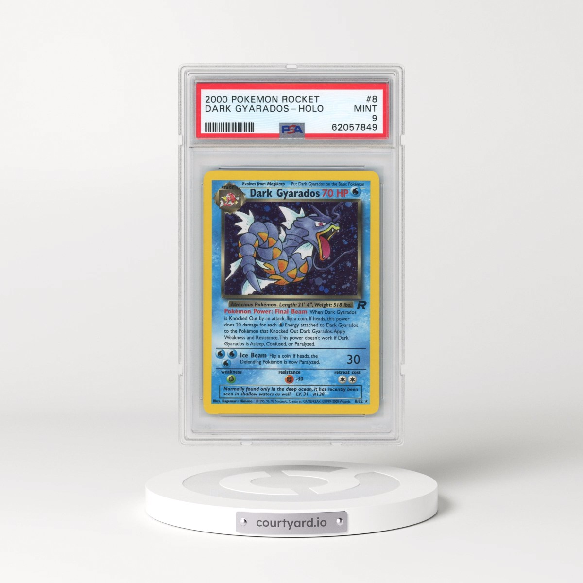 2000 Pokémon Rocket #8 Dark Gyarados - Holo (PSA 9 MINT)