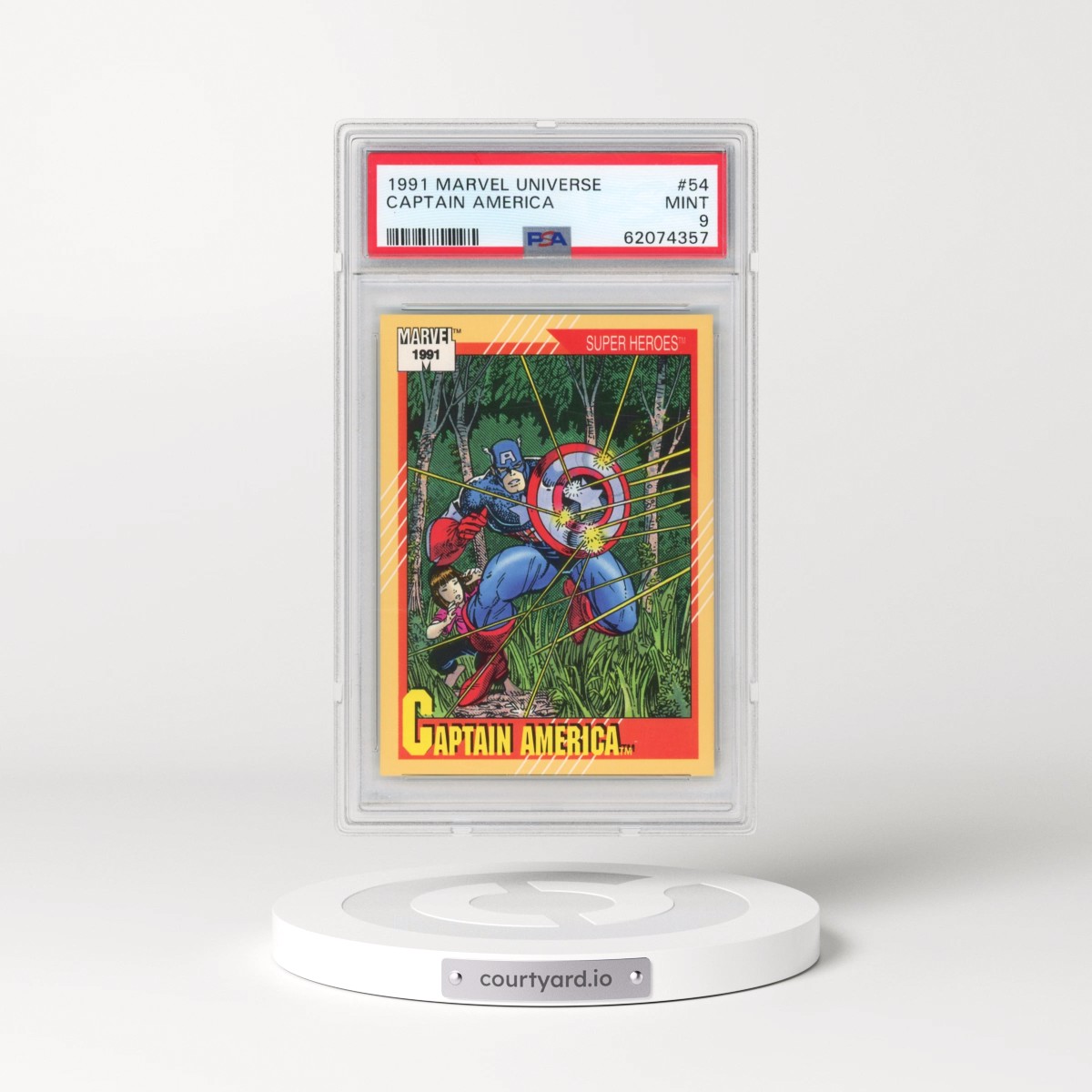 1991 Marvel Universe #54 Captain America (PSA 9 MINT)