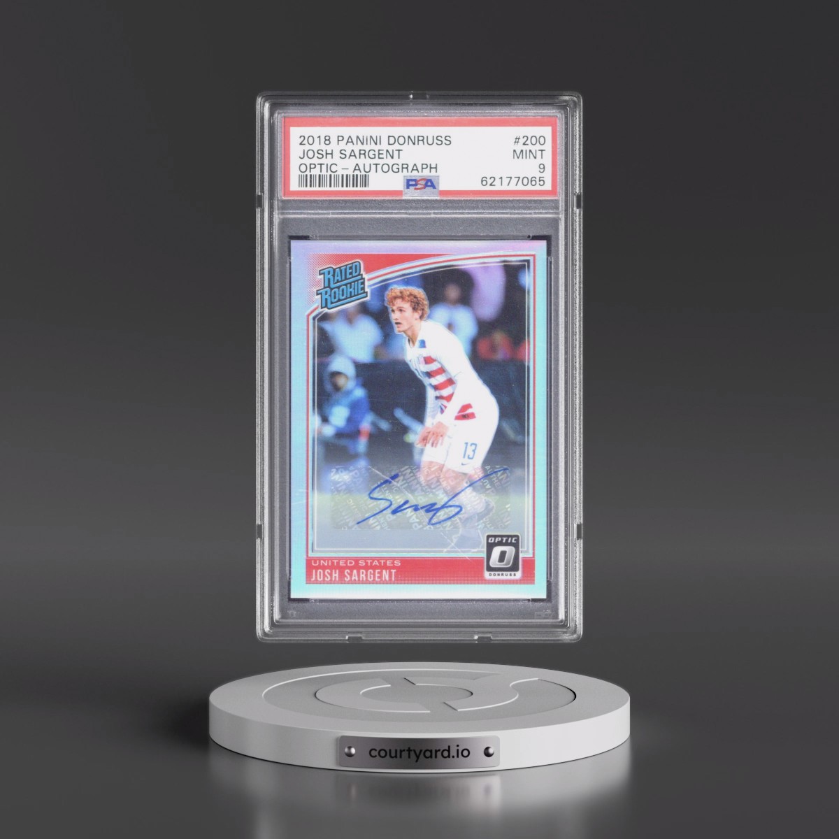 2018 Panini Donruss Josh Sargent - Optic-Autograph #200 PSA 9