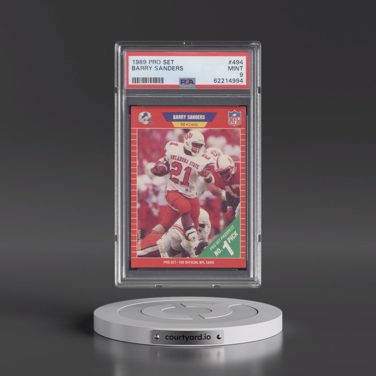 1989 Pro Set #494 Barry Sanders (PSA 9 MINT)