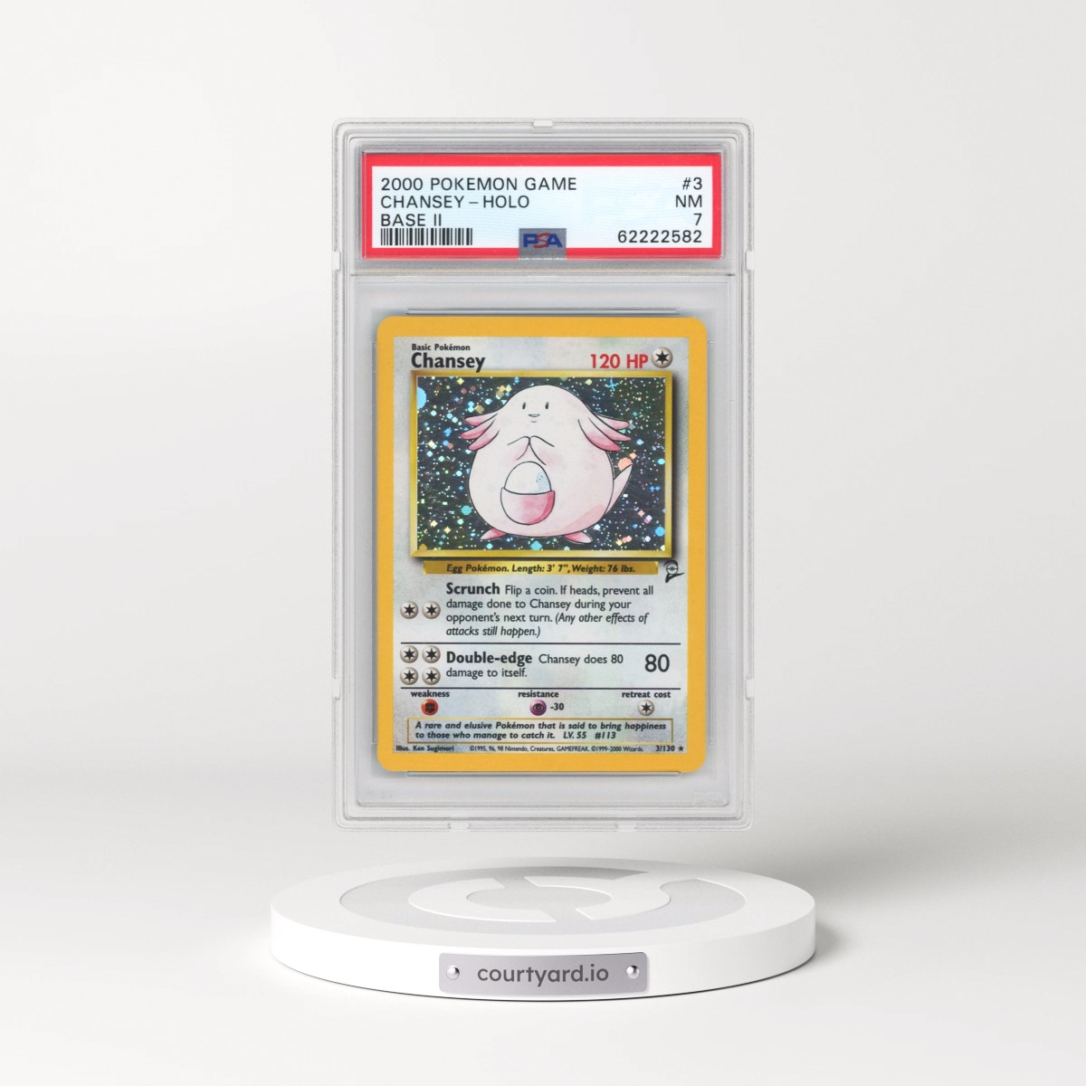 2000 Pokémon Game Base II #3 Chansey - Holo (PSA 7 NM)