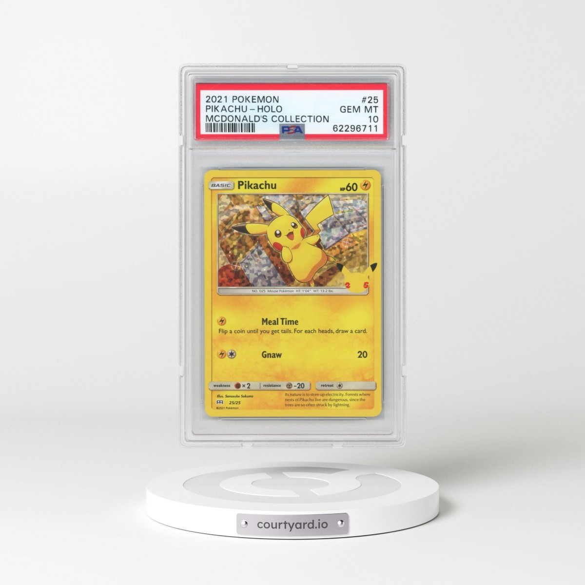 2021 Pokémon Mcdonald's Collection #25 Pikachu - Holo (PSA 10 GEM MINT)