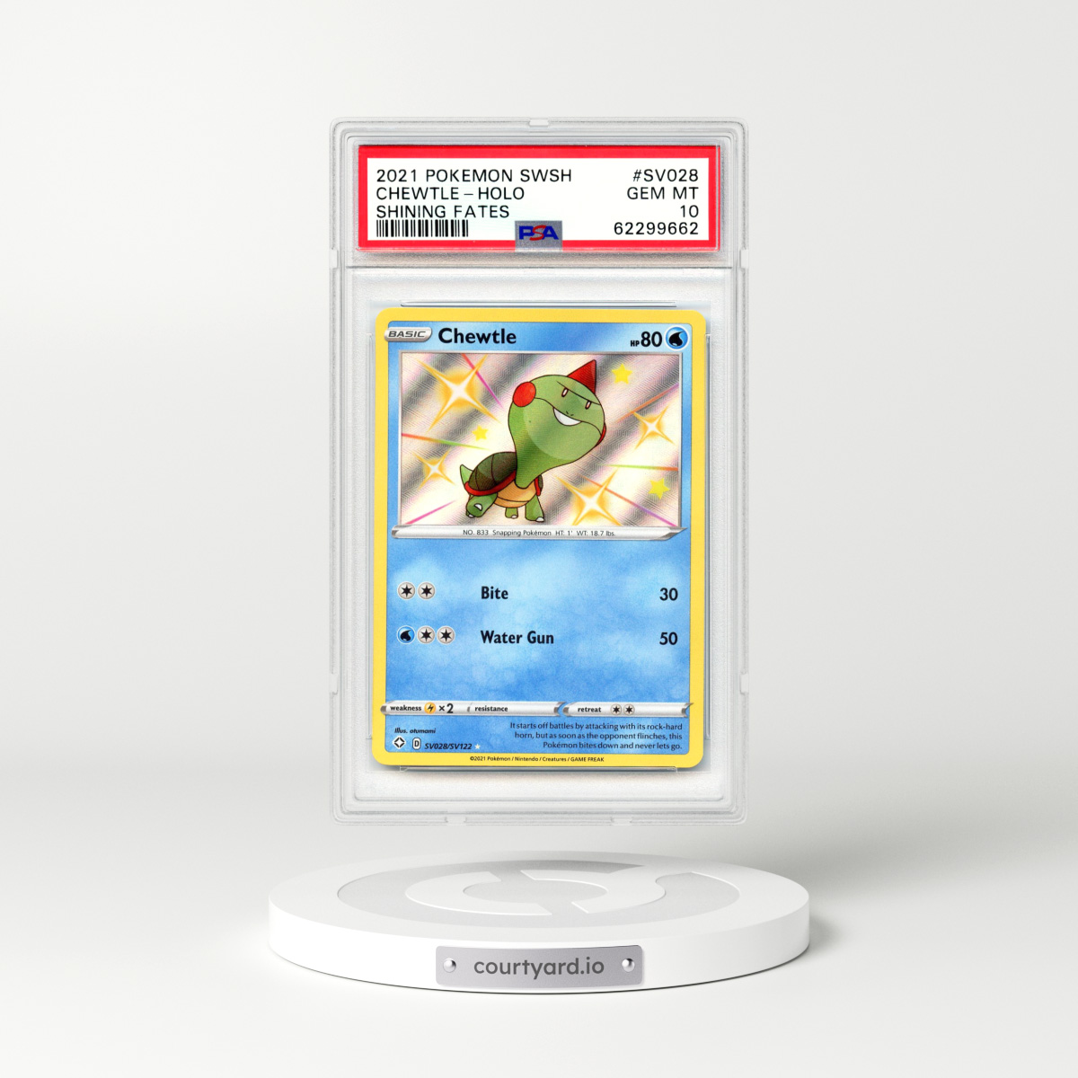 2021 Shining Fates #SV028 Chewtle - Holo (PSA 10 GEM MINT)