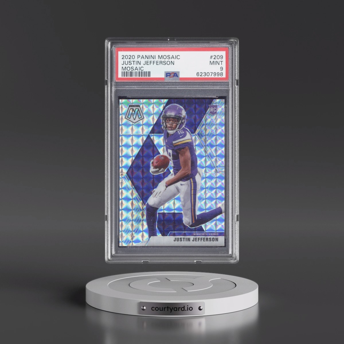2020 Panini Mosaic #209 Justin Jefferson - Mosaic (PSA 9 MINT)