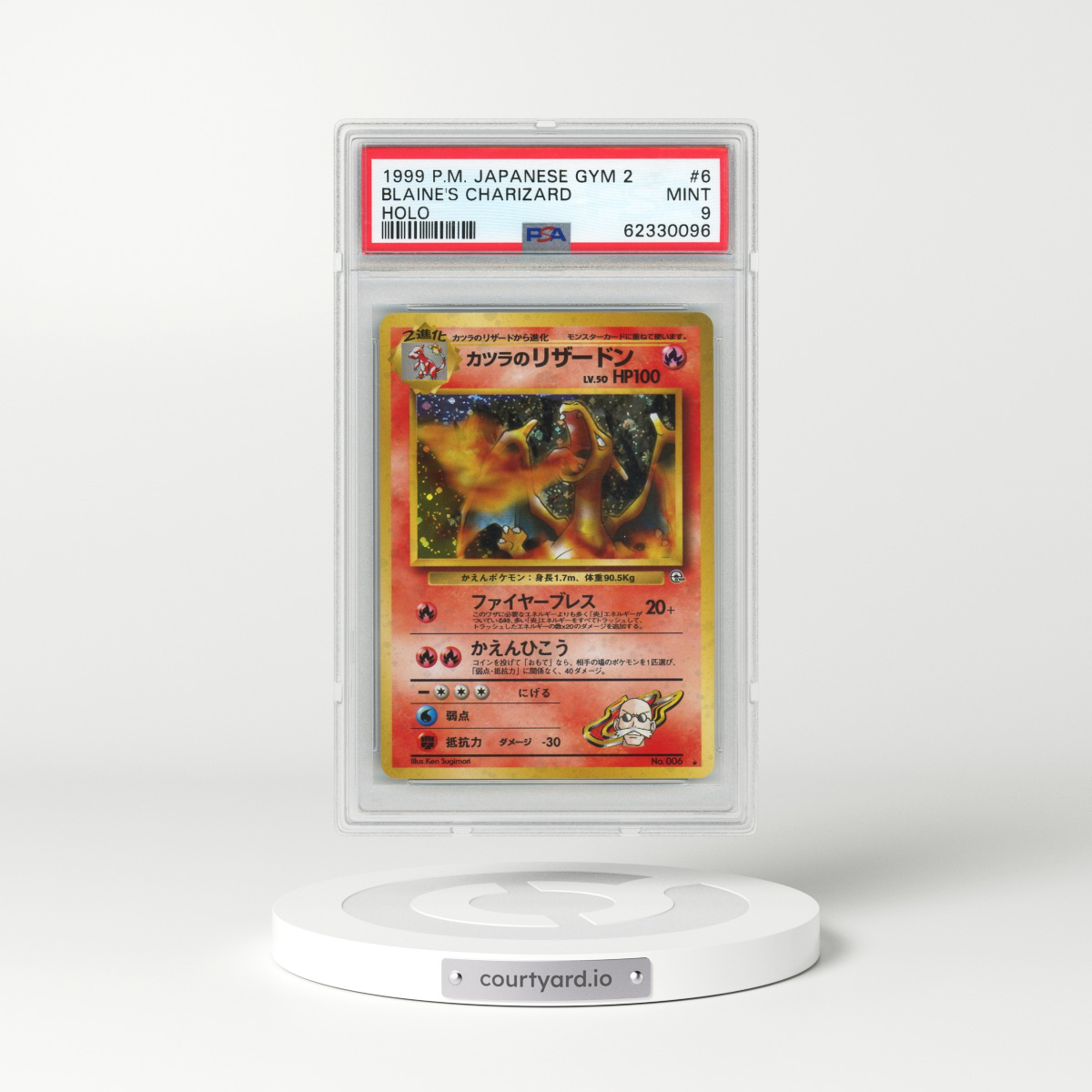 1999 Pokémon Gym 2 #6 Blaine's Charizard - Holo (PSA 9 MINT)