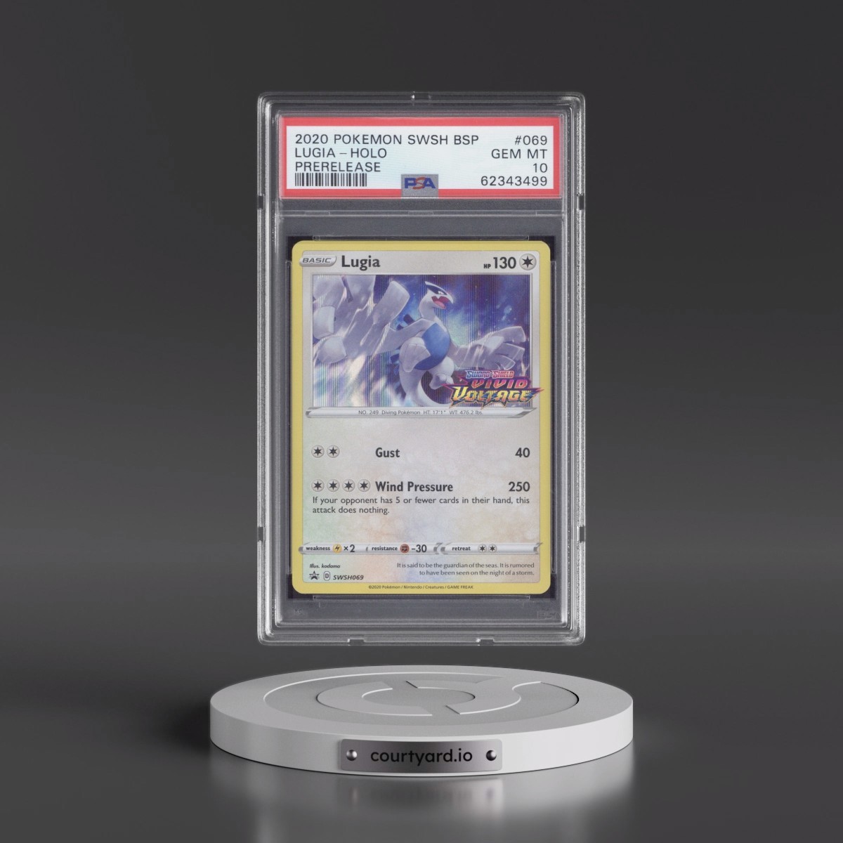 2020 Pokémon Swsh Black Star Promo Lugia - Holo Prerelease #069 PSA 10