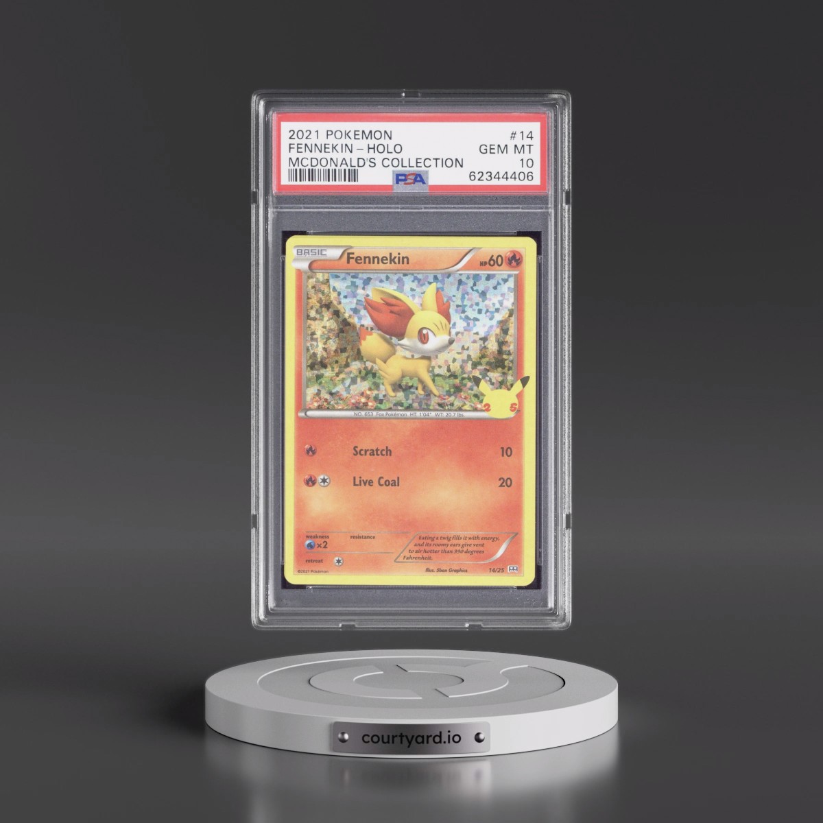 2021 Pokémon Mcdonald's Collection #14 Fennekin - Holo (PSA 10 GEM MINT)