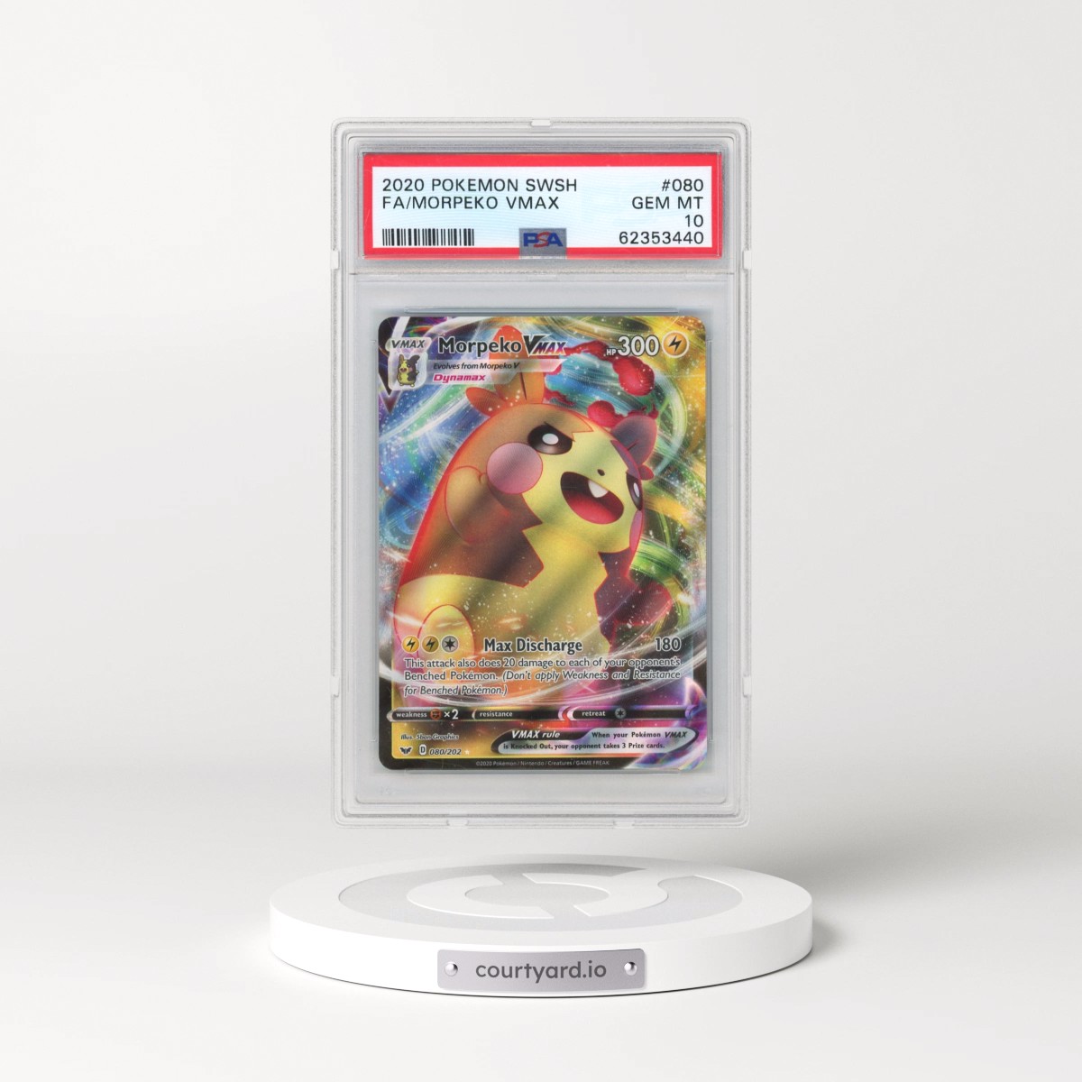 2020 Pokémon Sword & Shield #080 Morpeko Vmax - Full Art (PSA 10 GEM MINT)