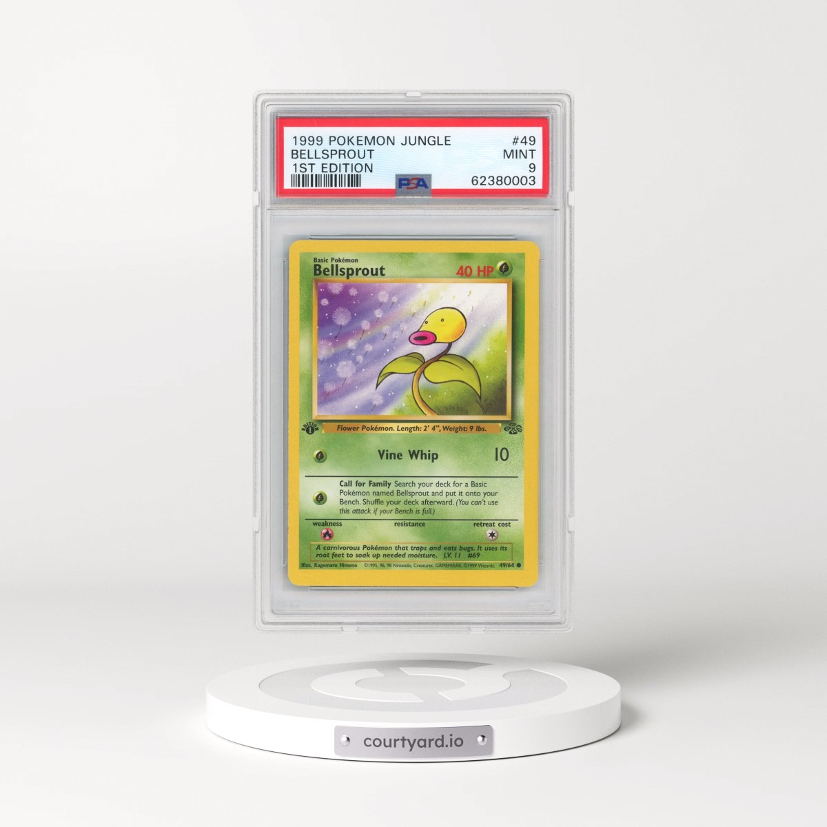 1999 Pokémon Jungle #49 Bellsprout - 1st Edition (PSA 9 MINT)