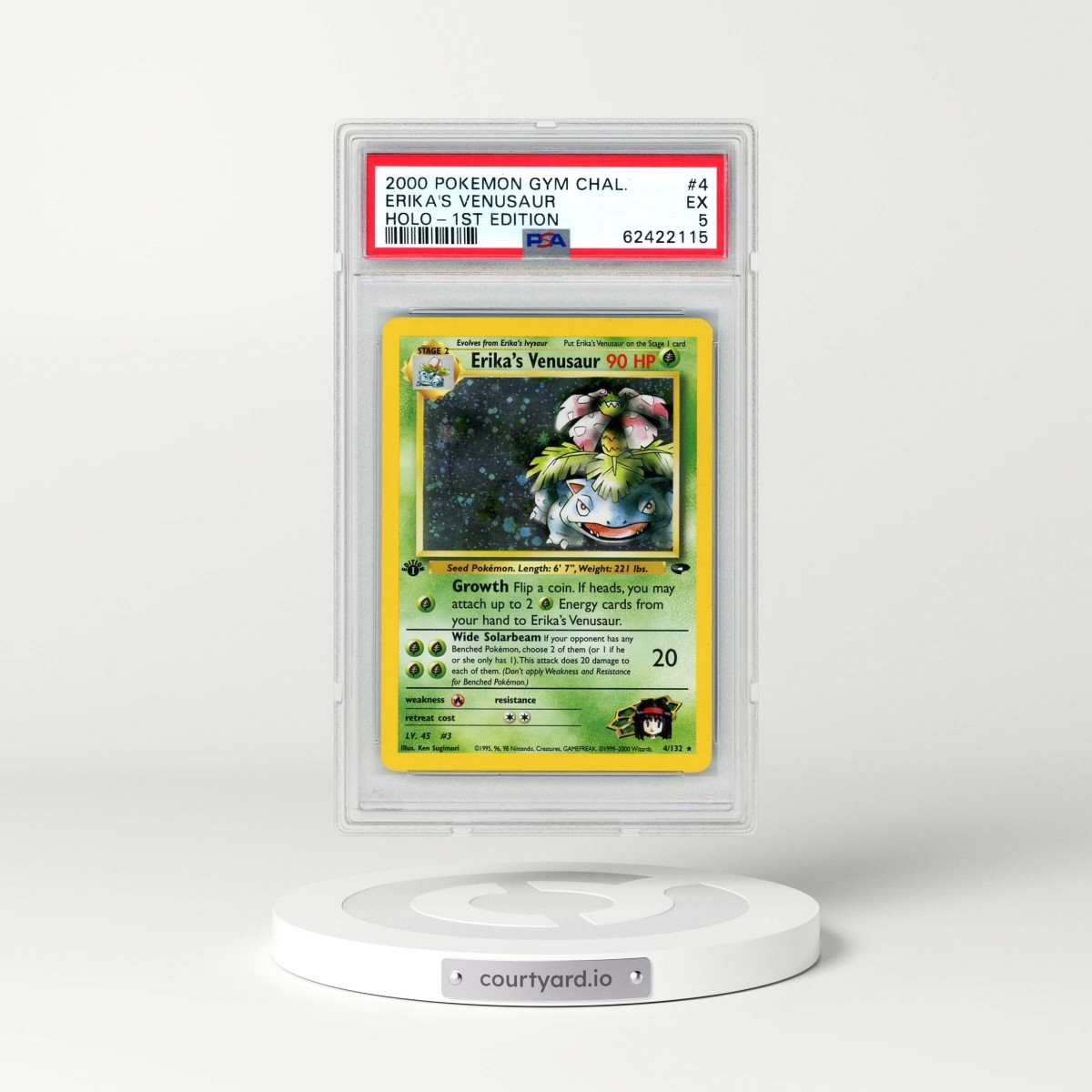 2000 Pokémon Gym Challenge #4 Erika's Venusaur - 1st Edition Holo (PSA 5 EX)