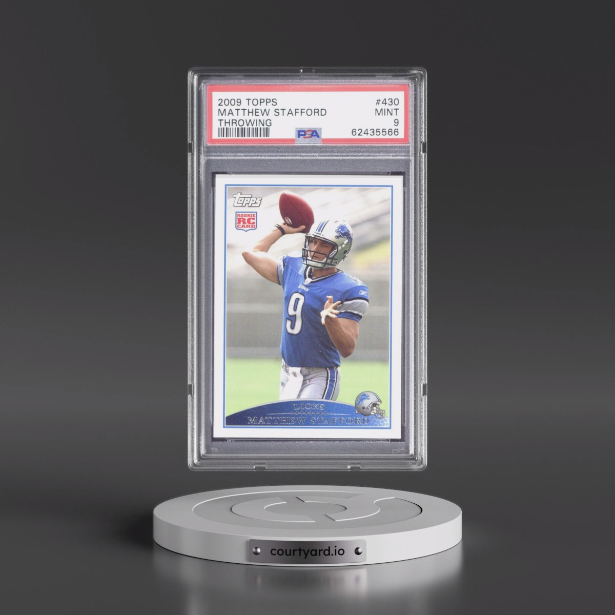 2009 Topps #430 Matthew Stafford - Throwing (PSA 9 MINT)