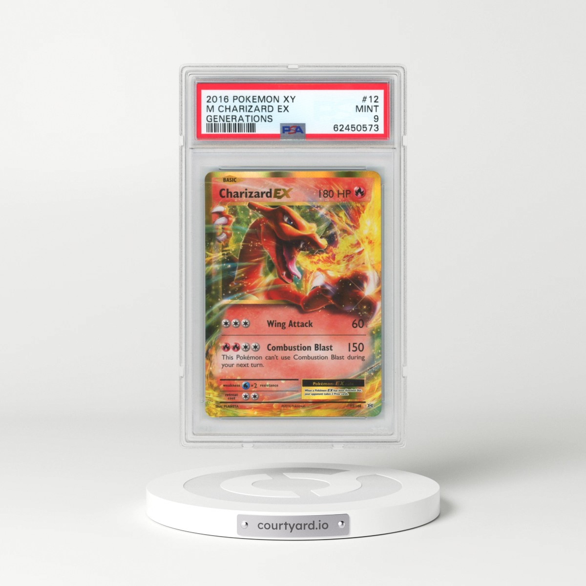 2016 Pokémon XY Generations #12 M Charizard EX - Holo (PSA 9 MINT)