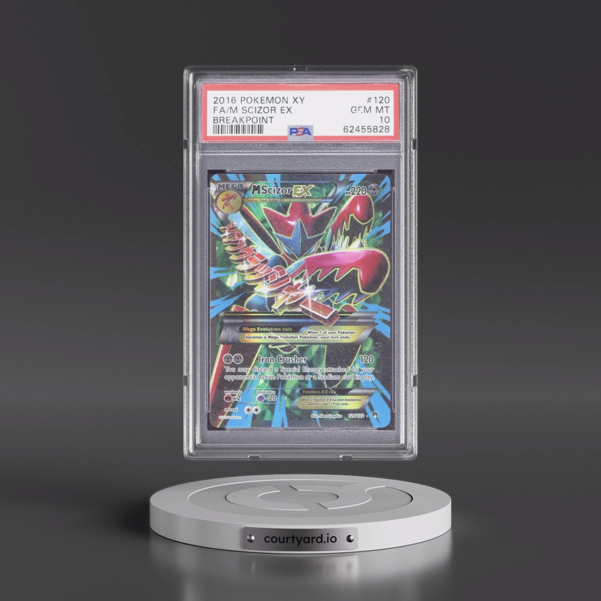 2016 Pokémon XY Breakpoint #120 M Scizor EX - Holo Full Art (PSA 10 GEM MINT)