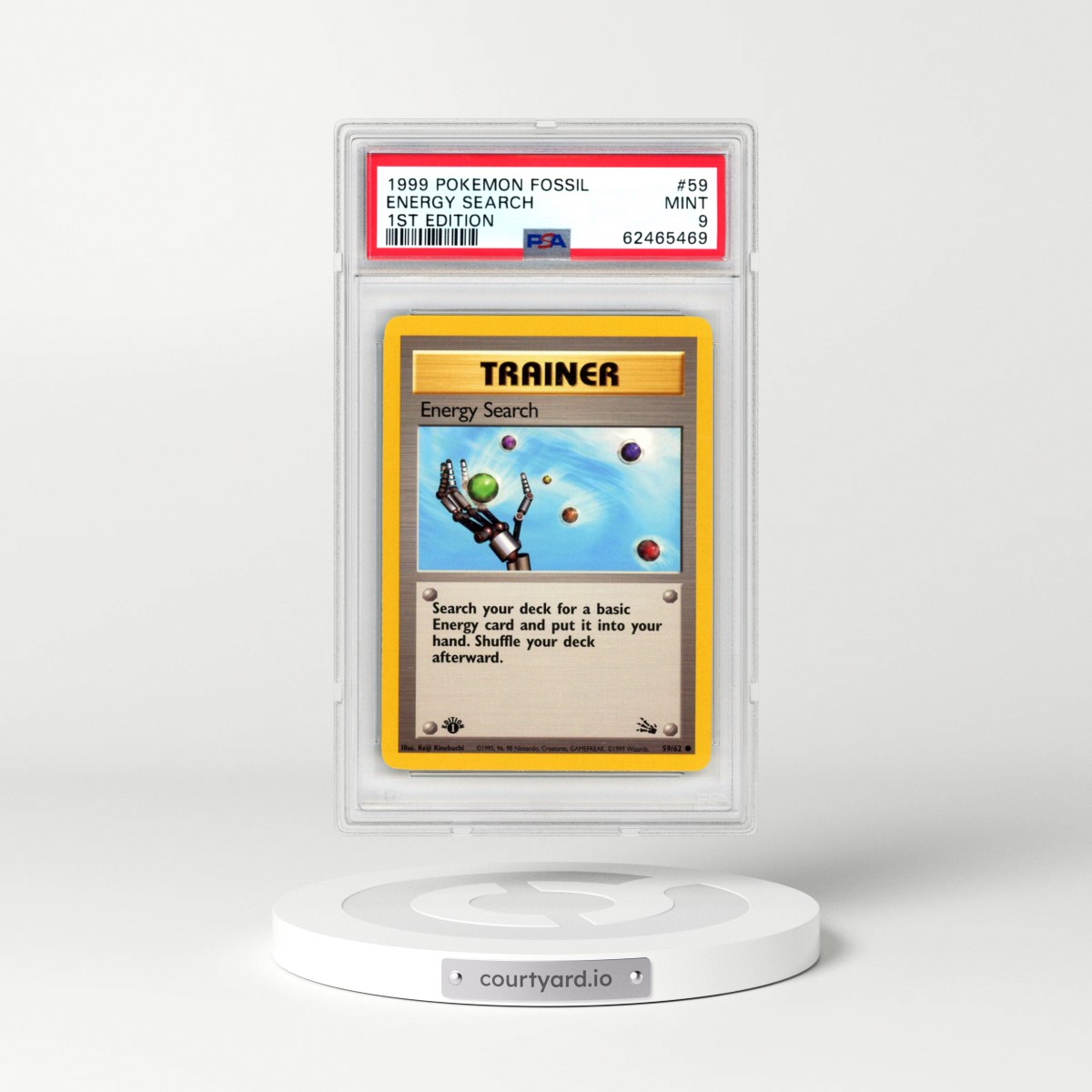 1999 Pokémon Fossil #59 Energy Search - 1st Edition (PSA 9 MINT)