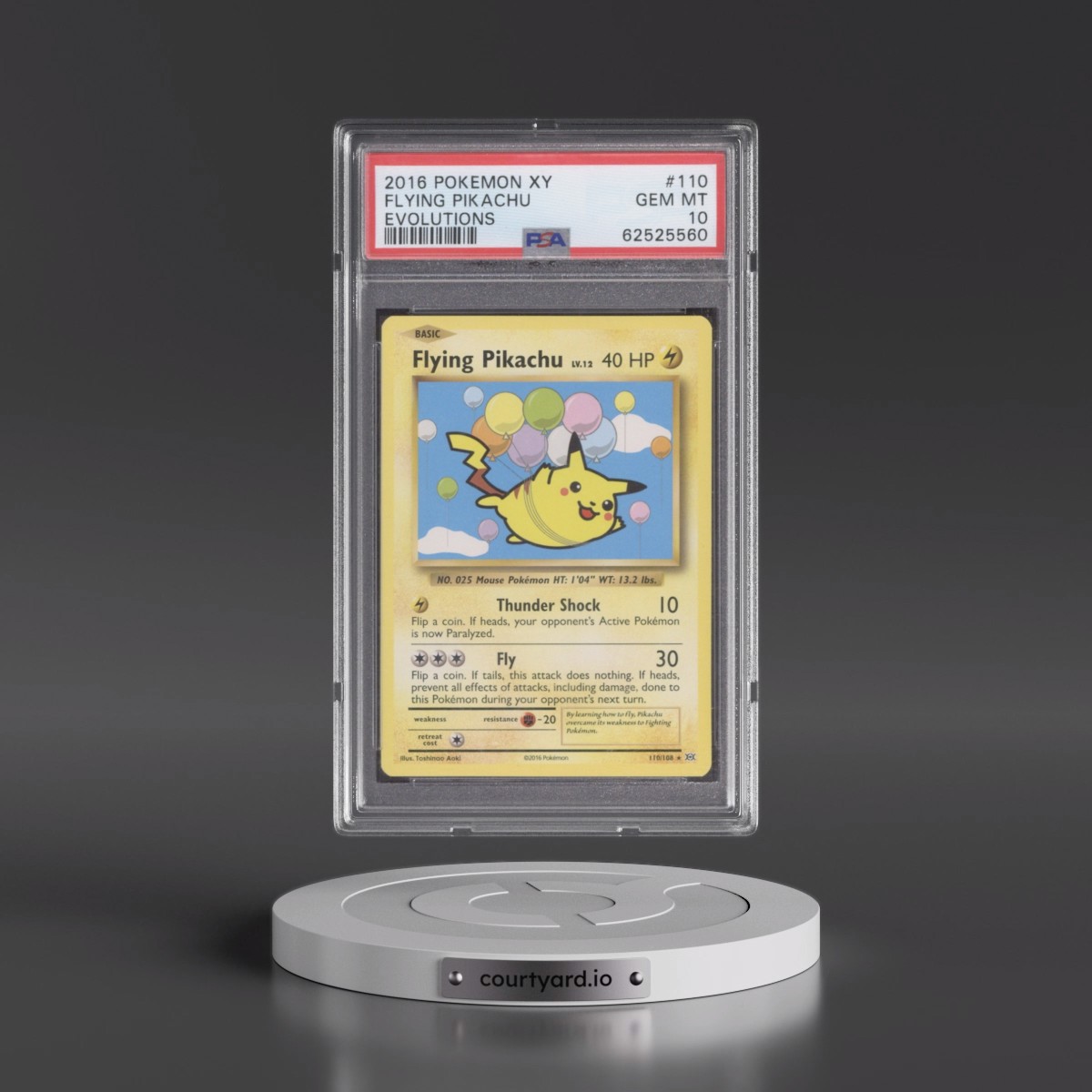 2016 Pokémon XY Evolutions #110 Flying Pikachu (PSA 10 GEM MINT)