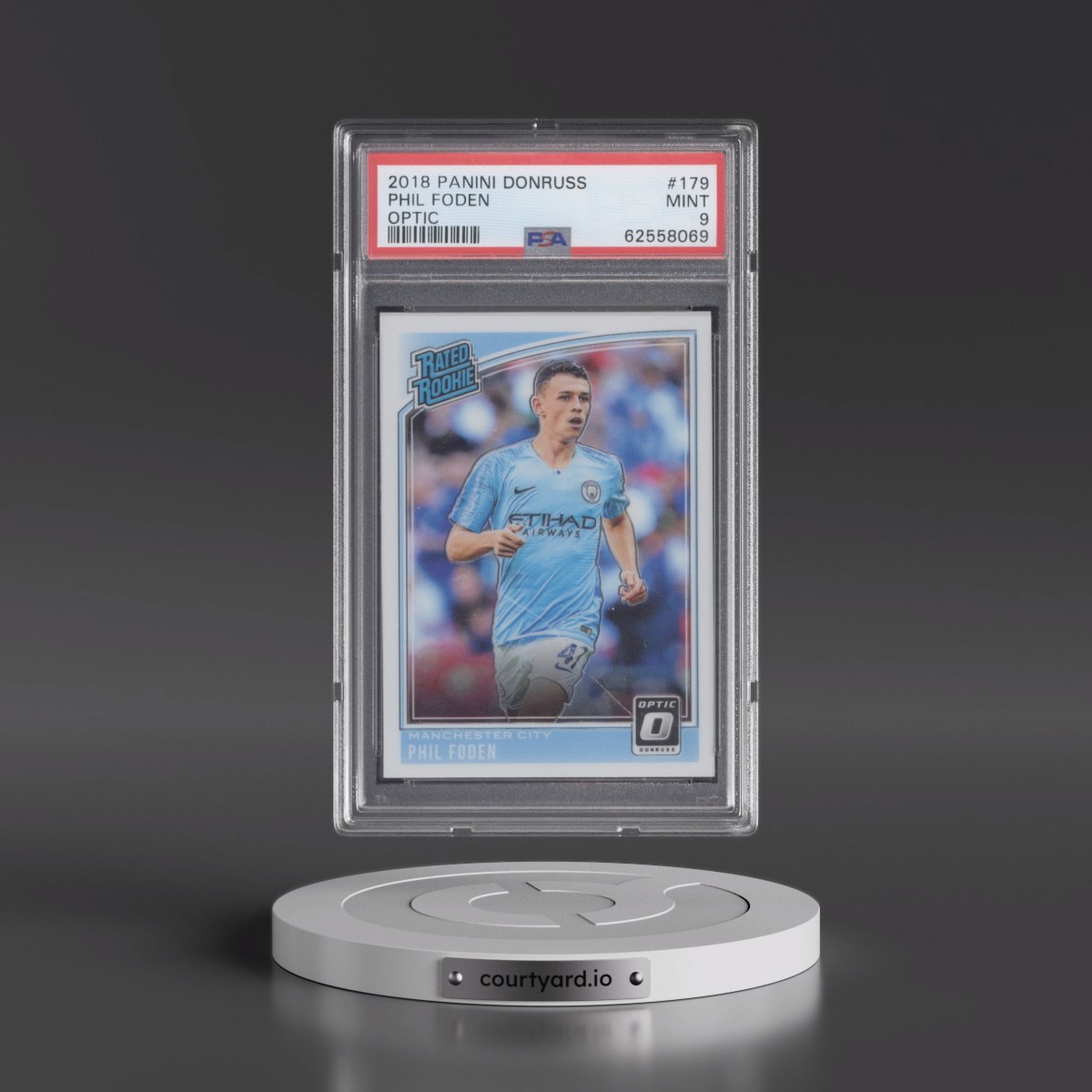 2018 Panini Donruss #179 Phil Foden - Optic (PSA 9 MINT)