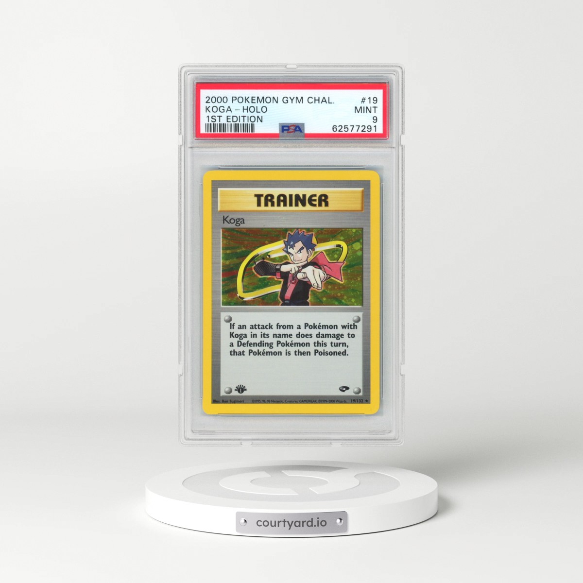 2000 Pokémon Gym Challenge #19 Koga - 1st Edition Holo (PSA 9 MINT)