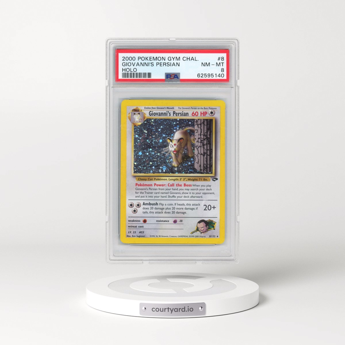 2000 Pokémon Gym Challenge #8 Giovanni's Persian - Holo (PSA 8 NM-MT)