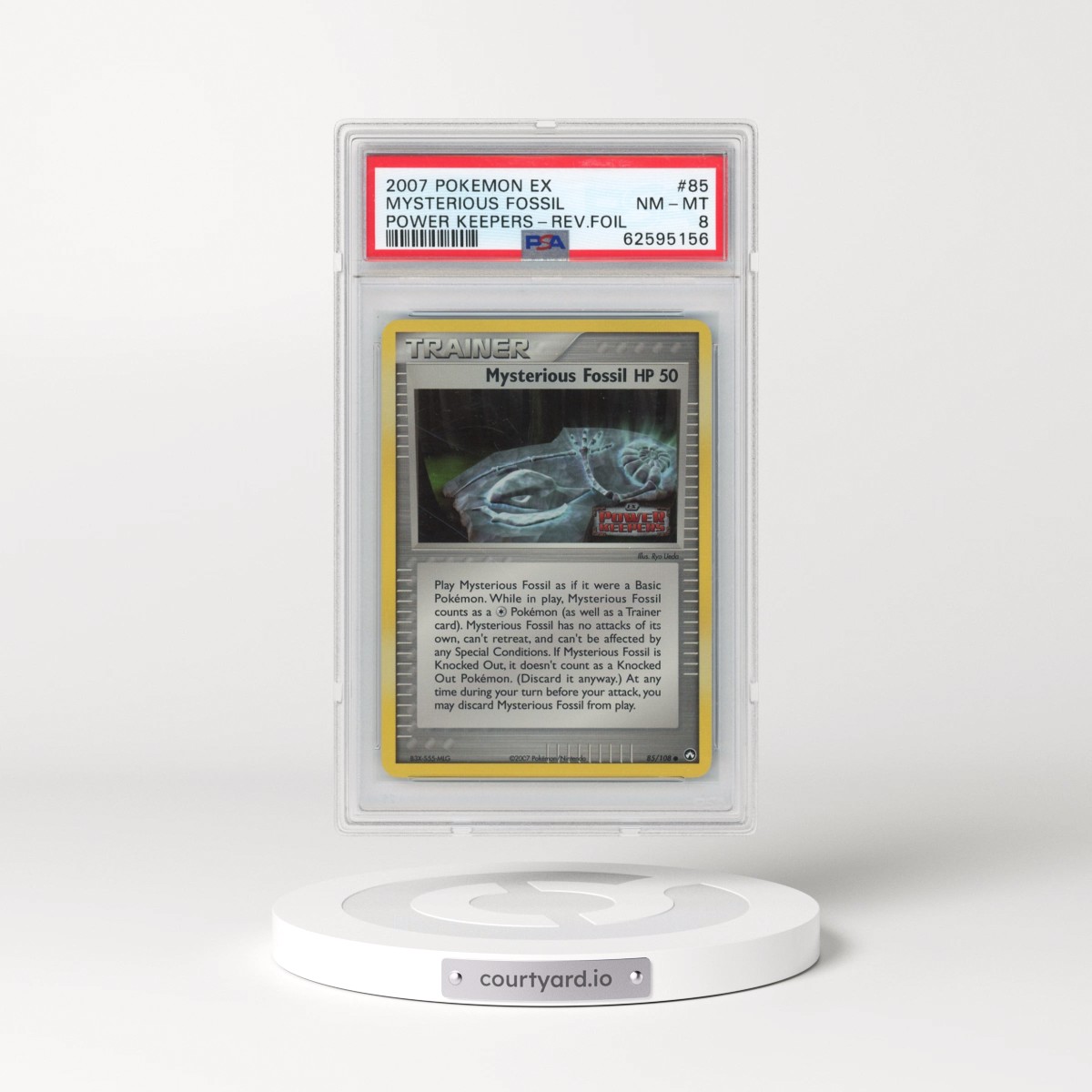 2007 Pokémon EX Power Keepers #85 Mysterious Fossil - Reverse Foil (PSA 8 NM-MT)
