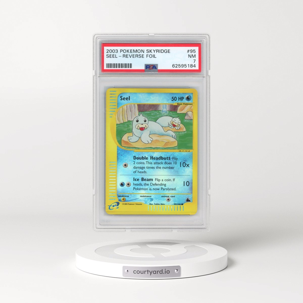 2003 Pokémon Skyridge #95 Seel - Reverse Foil (PSA 7 NM)