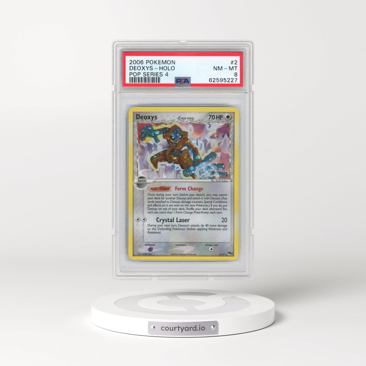 2006 Pokémon Pop Series 4 #2 Deoxys - Holo (PSA 8 NM-MT)