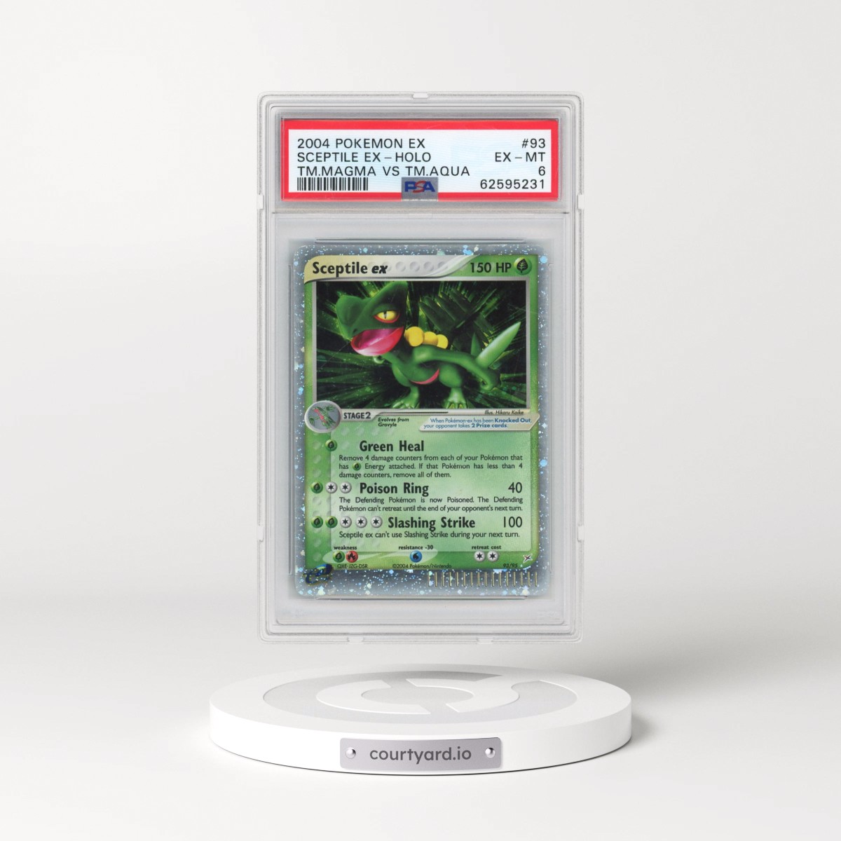 2004 Pokémon EX Team Magma VS Team Aqua #93 Sceptile EX - Holo Holo (PSA 6 EX-MT)
