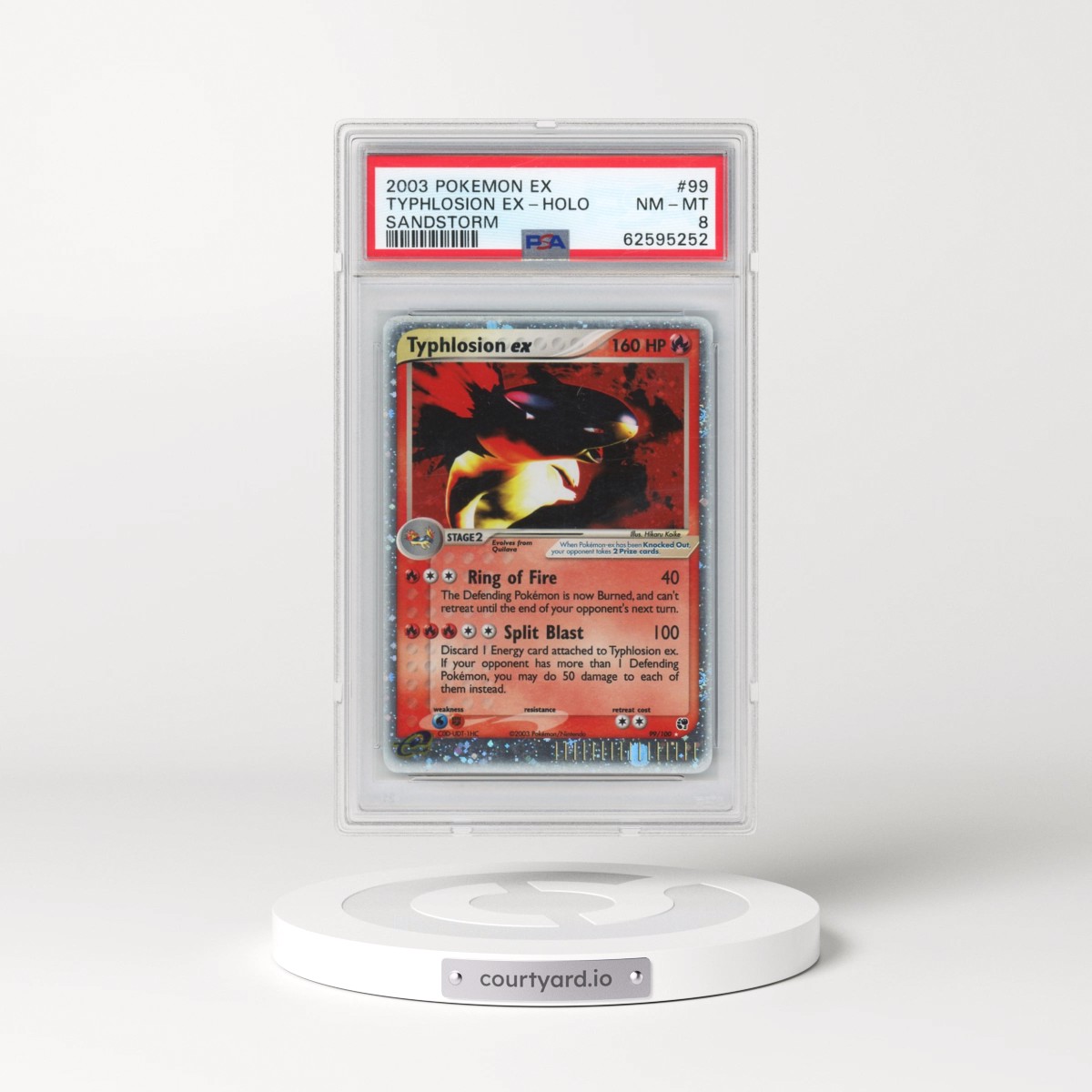 2003 Pokémon EX Sandstorm #99 Typhlosion EX - Holo Holo (PSA 8 NM-MT)