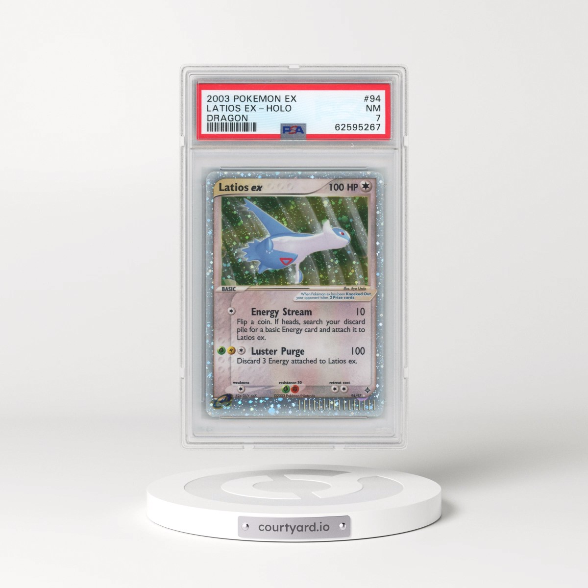 2003 Pokémon EX Dragon #94 Latios EX - Holo Holo (PSA 7 NM)