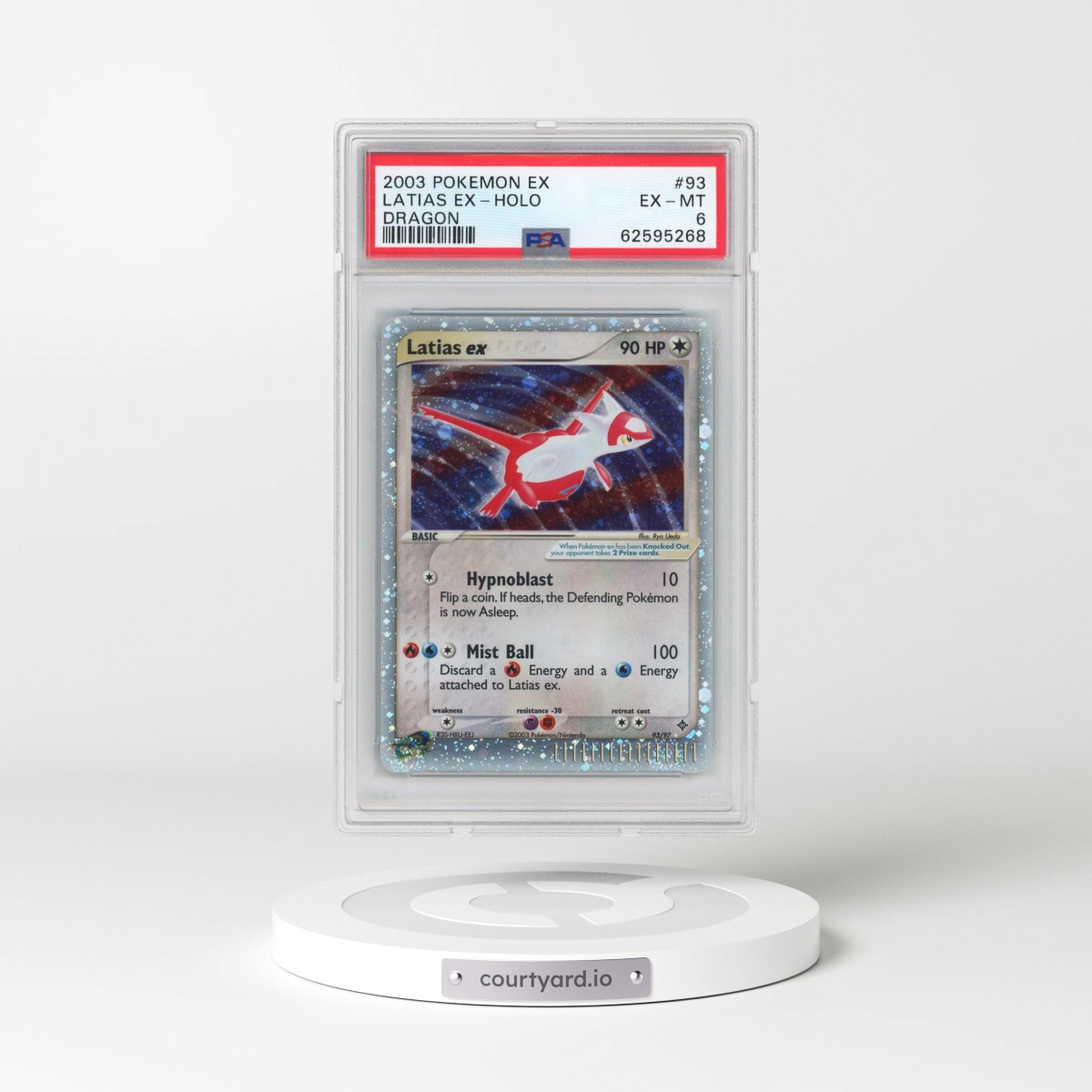 2003 Pokémon EX Dragon #93 Latias EX - Holo Holo (PSA 6 EX-MT)