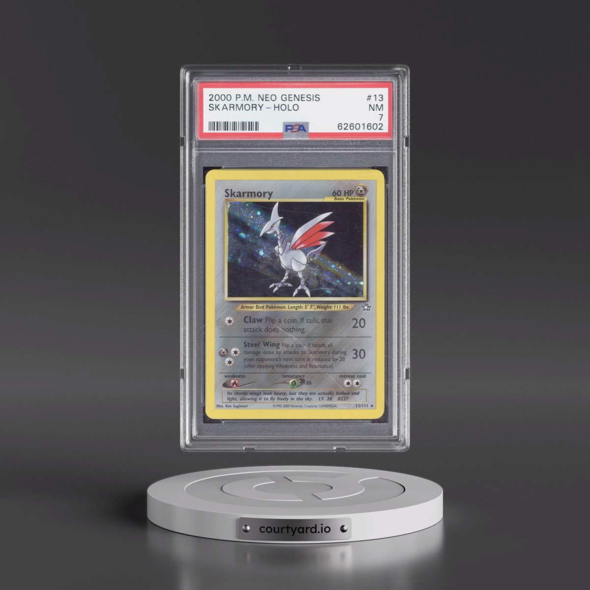 2000 Pokémon Neo Genesis #13 Skarmory - Holo (PSA 7 NM)