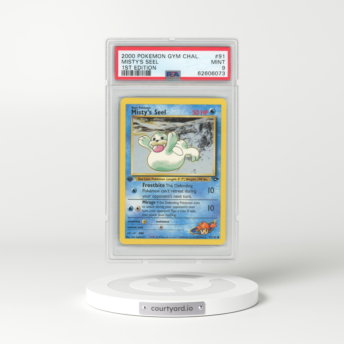 2000 Pokémon Gym Challenge #91 Misty's Seel - 1st Edition (PSA 9 MINT)
