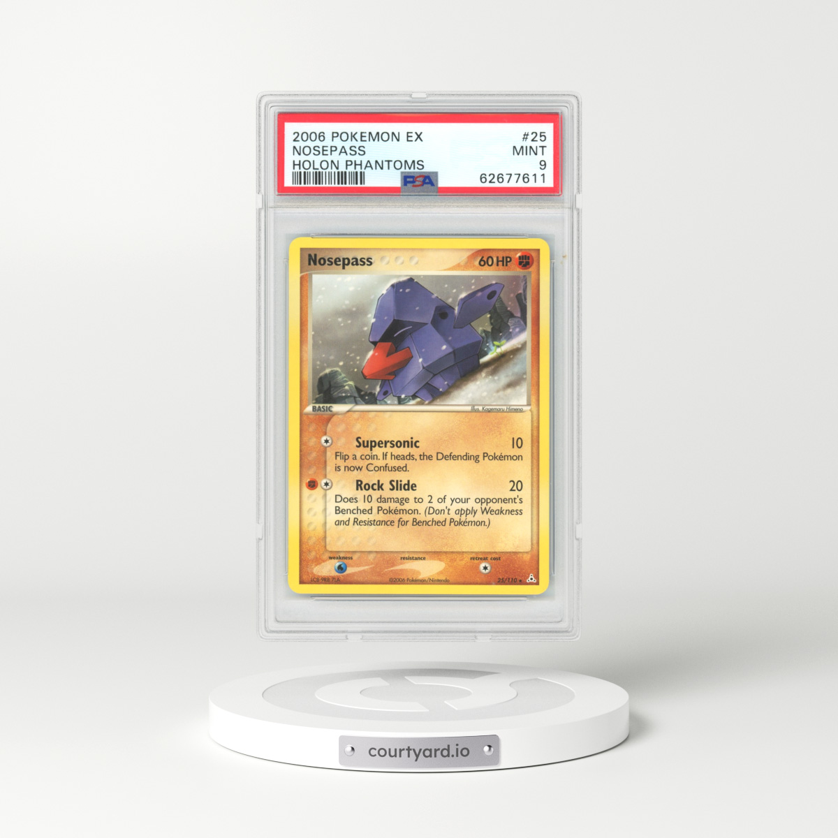2006 EX Holon Phantoms #25 Nosepass (PSA 9 MINT)
