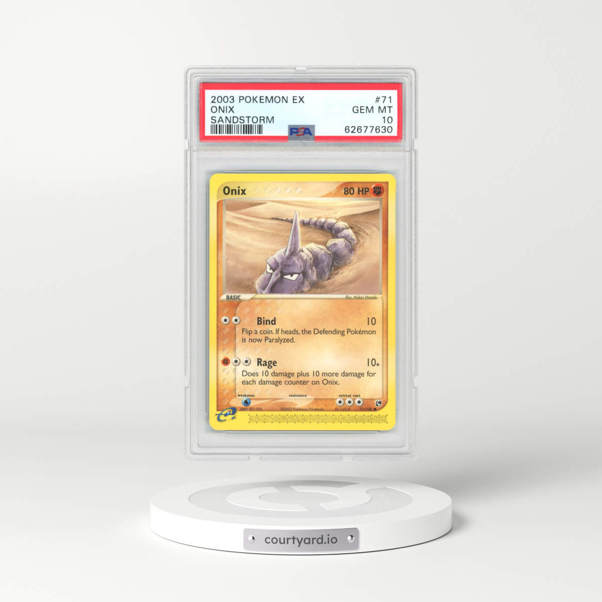 2003 EX Sandstorm #71 Onix - e-Card Symbol (PSA 10 GEM MINT)