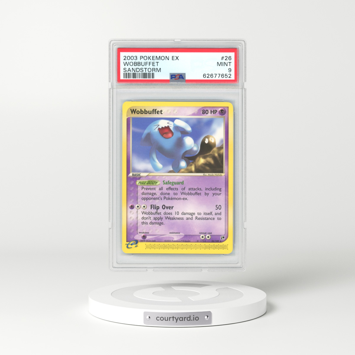 2003 EX Sandstorm #26 Wobbuffet (PSA 9 MINT)