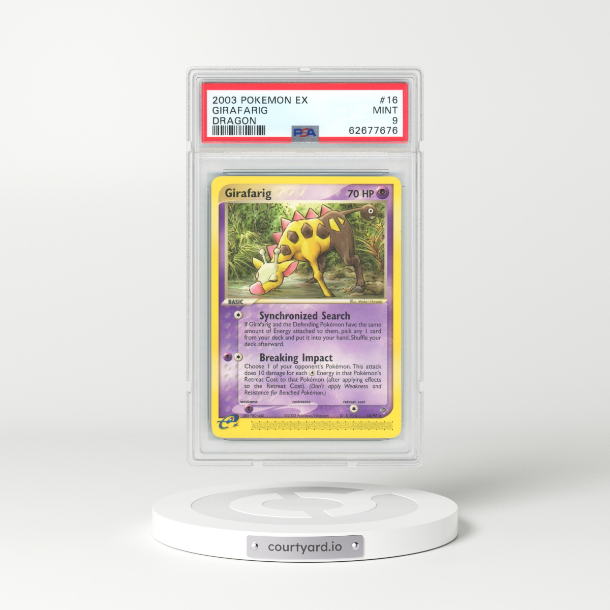 2003 EX Dragon #16 Girafarig (PSA 9 MINT)