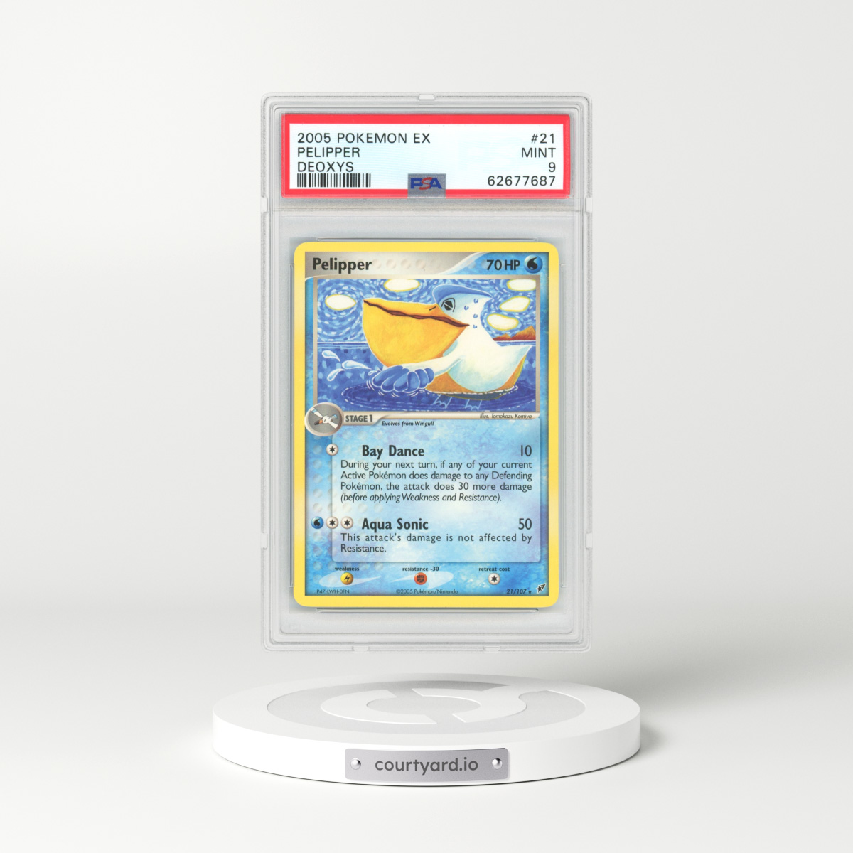 2005 EX Deoxys #21 Pelipper (PSA 9 MINT)