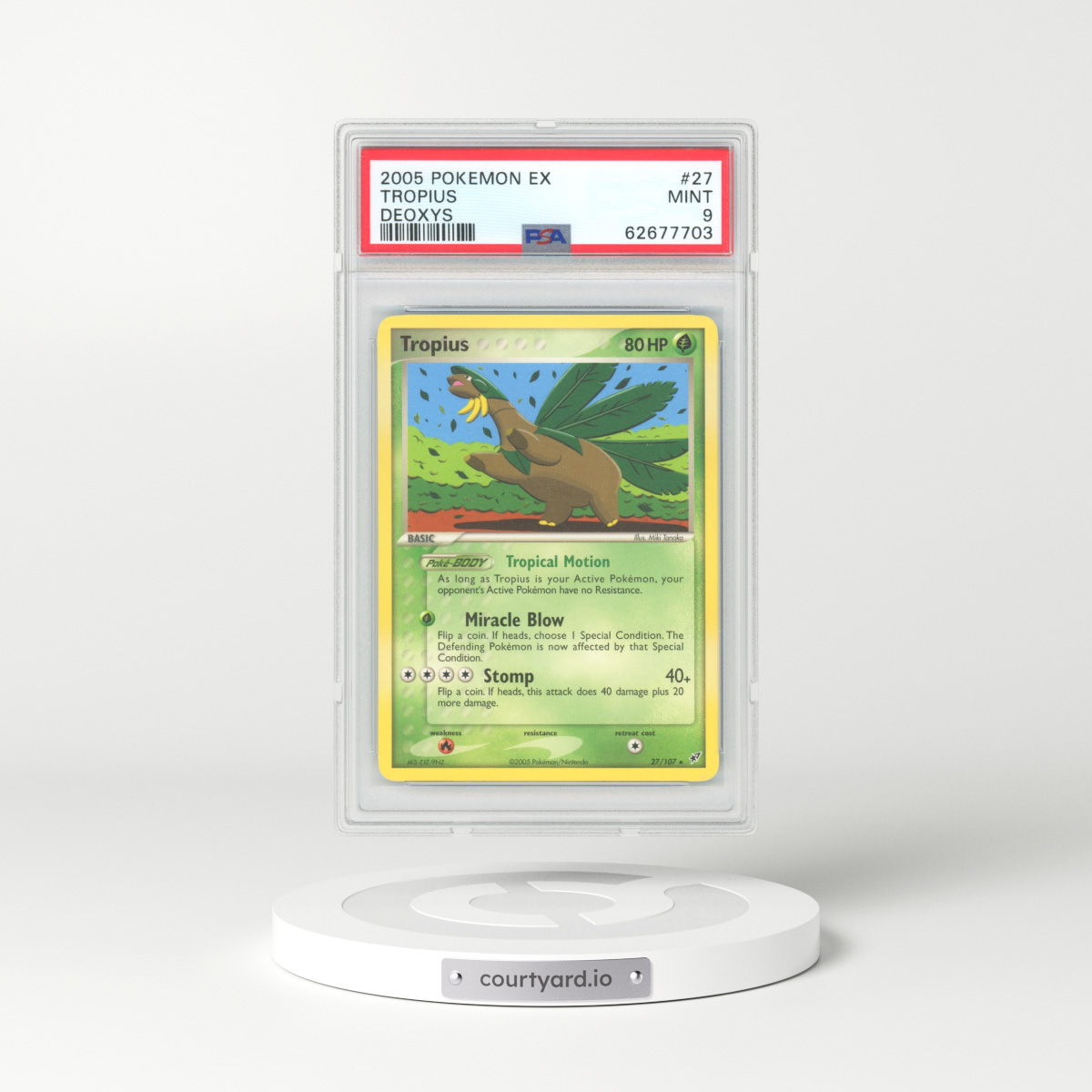 2005 EX Deoxys #27 Tropius (PSA 9 MINT)