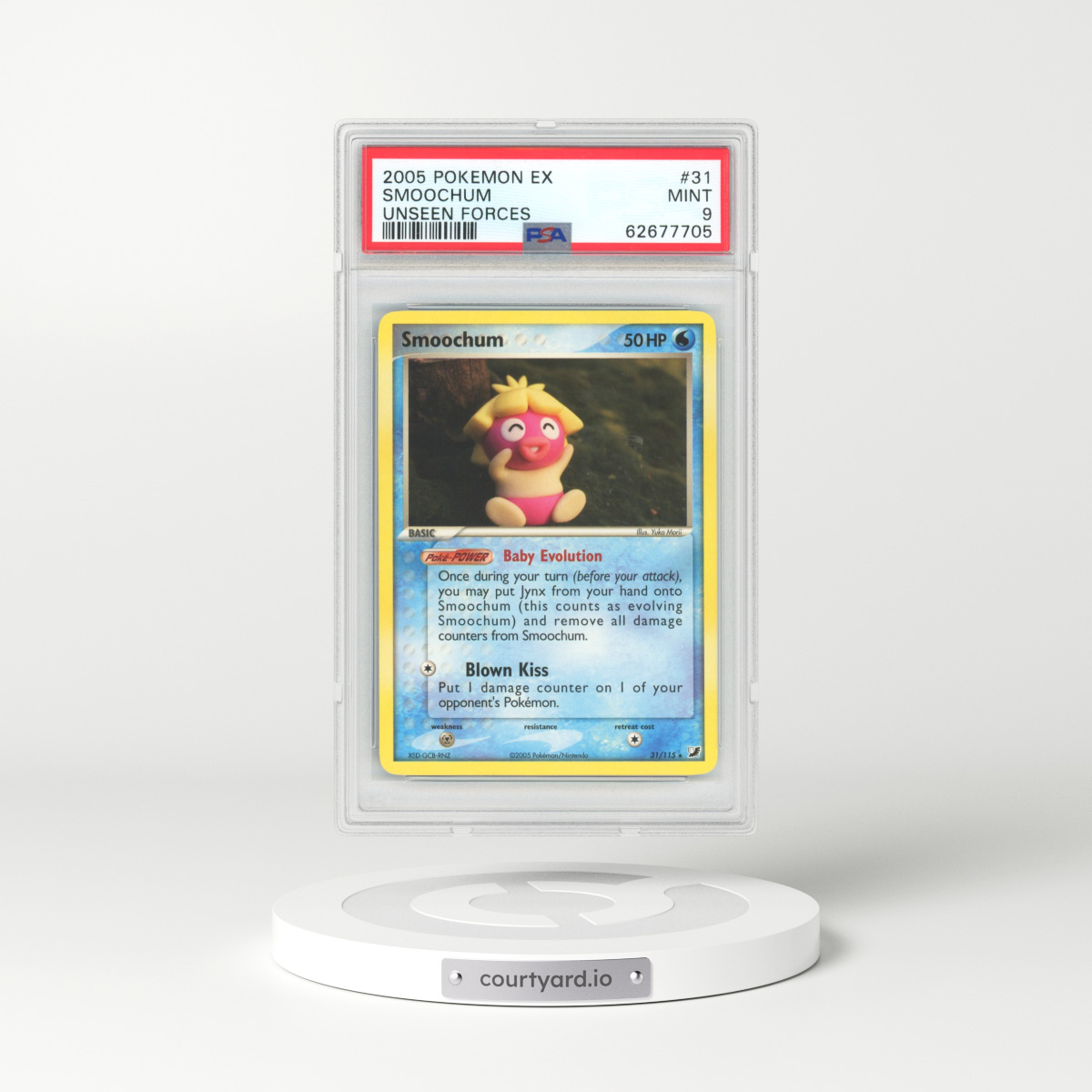 2005 EX Unseen Forces #31 Smoochum (PSA 9 MINT)