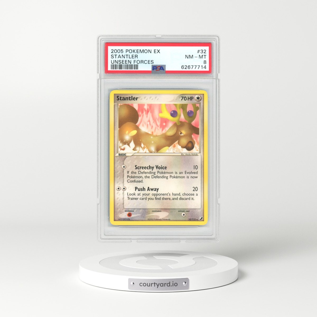 2005 EX Unseen Forces #32 Stantler (PSA 8 NM-MT)